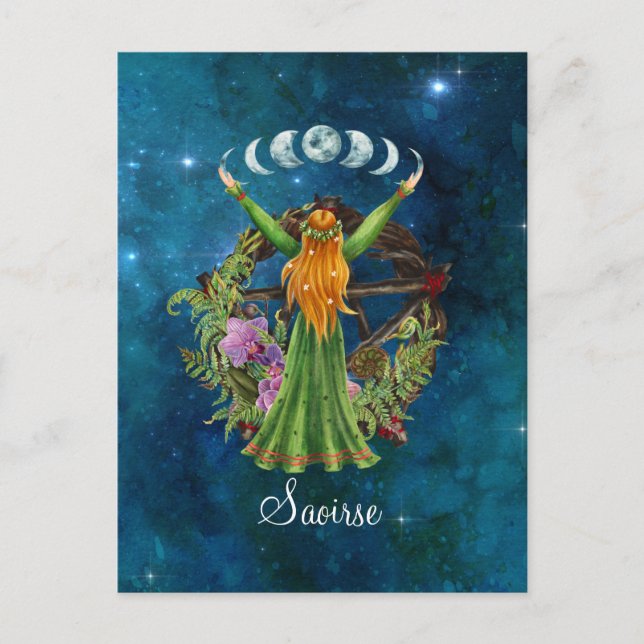 Irish Moon Goddess Postcard (Front)