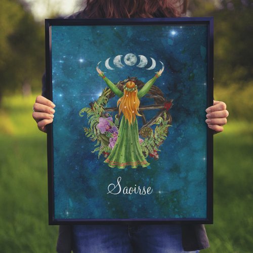 Irish Moon Goddess Poster