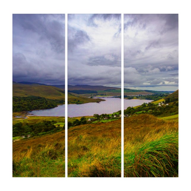 Irish Mountain Lake Triptych Ireland Wall Art Set (Front)