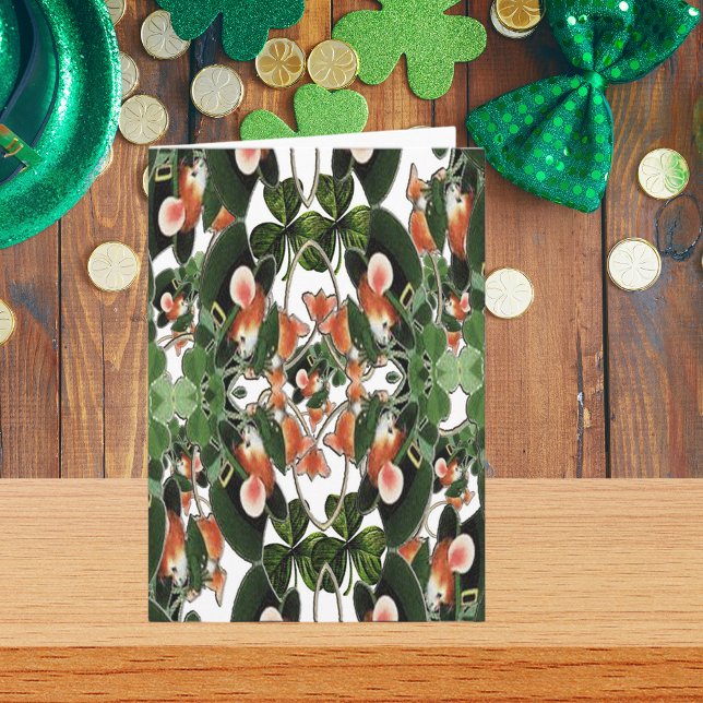 Irish Mouse Kaleidoscope Two St. Patrick's Day Card (Irish Mouse Kaleidoscope Two St Patrick's Day Card)