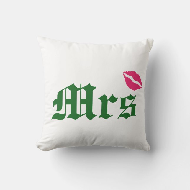 Irish Mrs Wedding Pillow (Front)