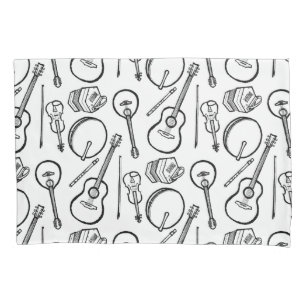 Irish Music Instruments Single Pillowcase Standard