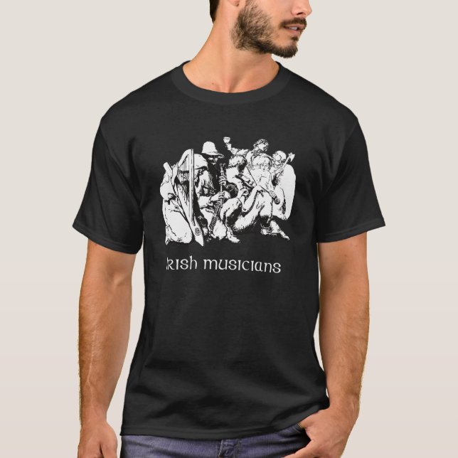 Irish musicians - black t-shirt (Front)