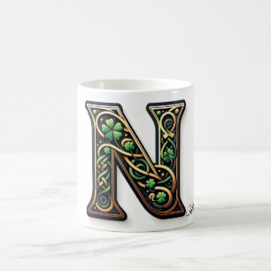 Irish N Monogram Coffee Mug