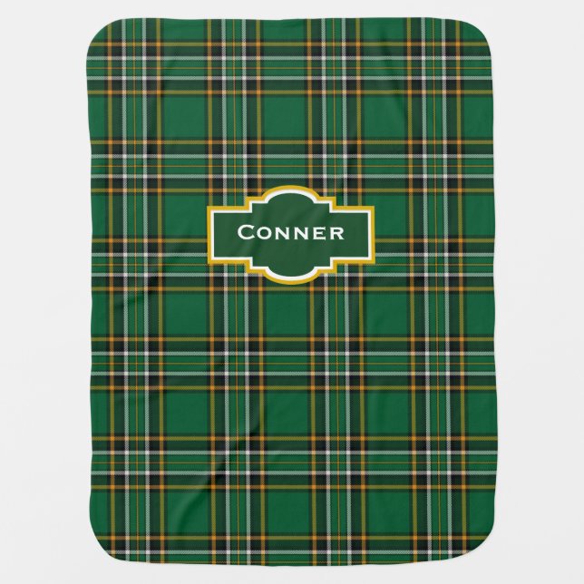 Irish National Plaid Baby Blanket (Front)