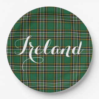 Irish National Tartan & Customizable Text Paper Plates