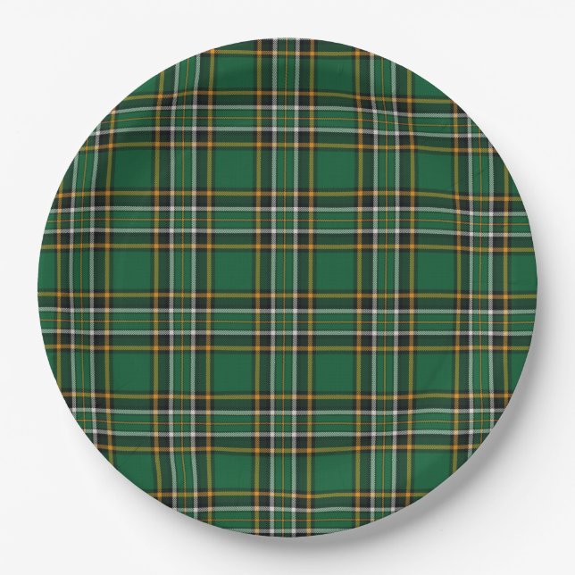 Irish National Tartan Paper Plates (Front)