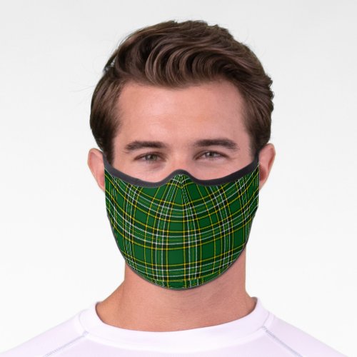 Irish National Tartan Pattern Premium Face Mask