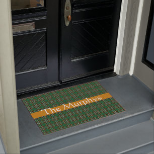 Irish National Tartan  Personalized Front Door Doormat