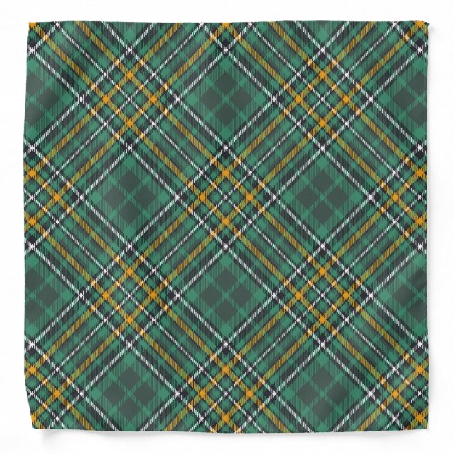 Irish National Tartan Plaid Pattern Bandana (Front)