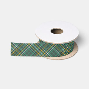 Irish National Tartan Plaid Pattern Satin Ribbon