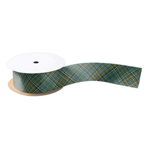 Irish National Tartan Plaid Pattern Satin Ribbon