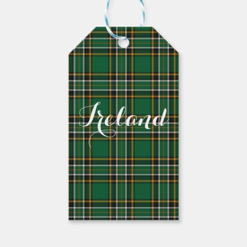 Irish National Tartan Plaid Personalized Gift Tags