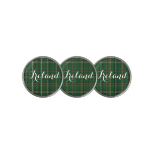 Irish National Tartan Plaid Personalized Golf Ball Marker