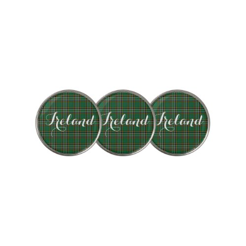 Irish National Tartan Plaid Personalized Golf Ball Marker