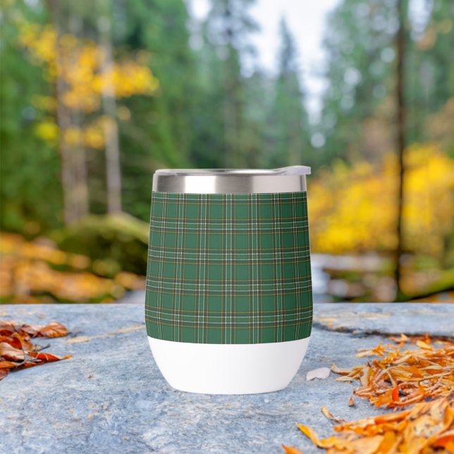 Irish National Tartan Thermal Wine Tumbler (Outdoor)