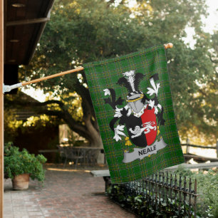  Irish Neale Coat of Arms Family Crest Ireland House Flag