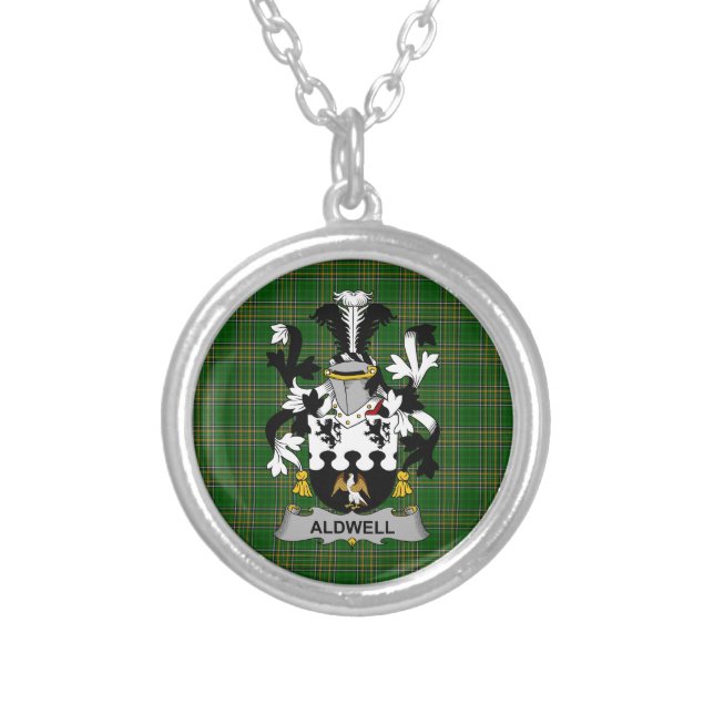 Irish Necklace Aldwell Coat of Arms Family Crest (Front)