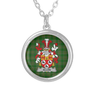 Irish Necklace Allen Coat of Arms Family Crest