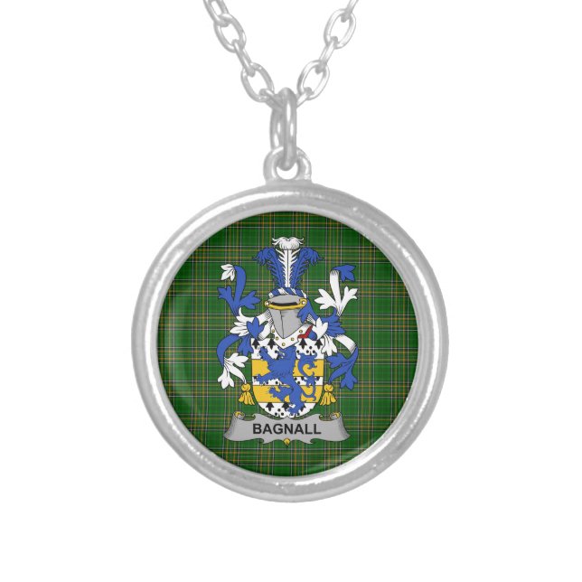 Irish Necklace Bagnall Coat of Arms Family Crest (Front)