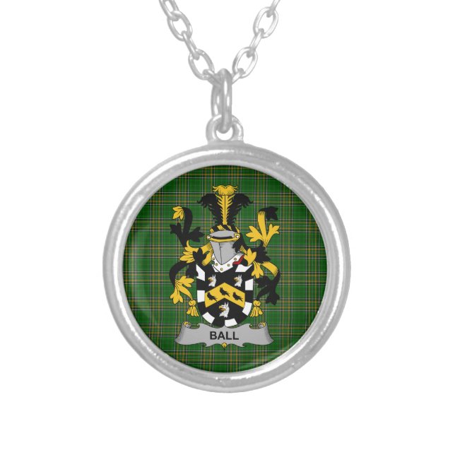Irish Necklace Ball Coat of Arms Family Crest (Front)