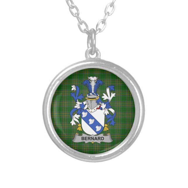 Irish Necklace Bernard Coat of Arms Family Crest (Front)
