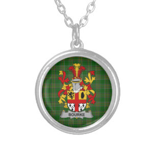 Irish Necklace Bourke Coat of Arms Family Crest