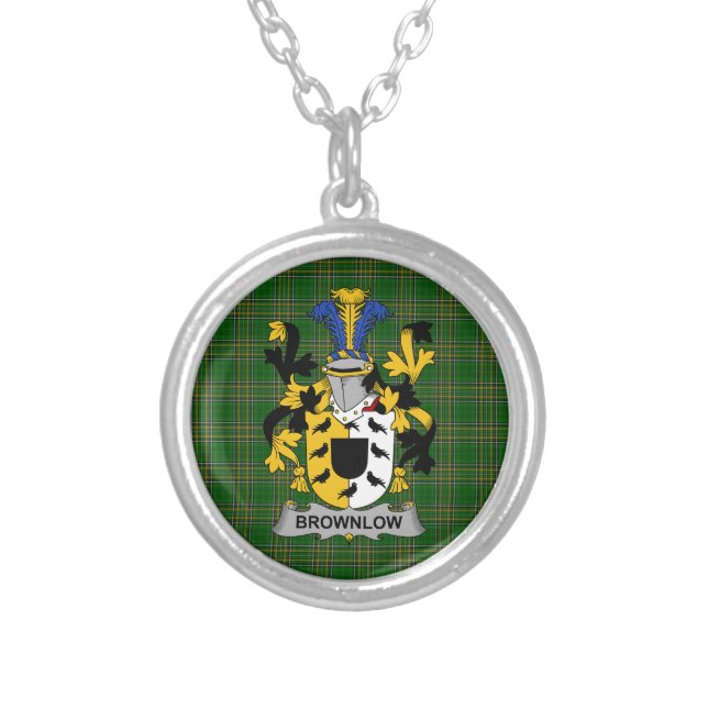 Irish Necklace Brownlow Coat of Arms Family Crest (Front)