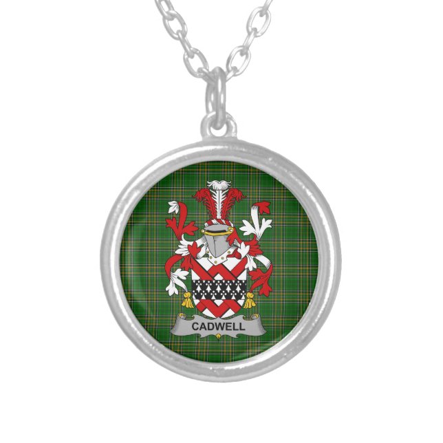 Irish Necklace Cadwell or Caddell Coat of Arms Fam (Front)