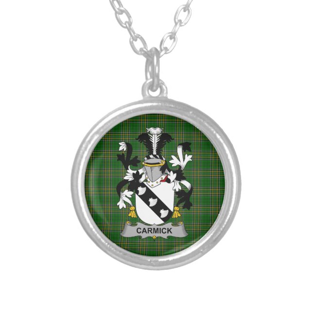 Irish Necklace Carmick Coat of Arms Family Crest (Front)