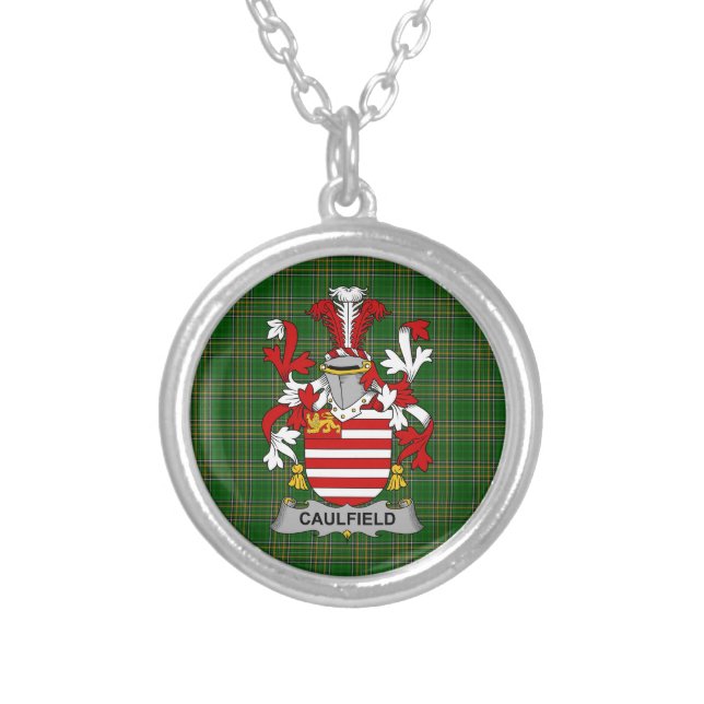 Irish Necklace Caulfield or Gaffney Coat of Arms F (Front)
