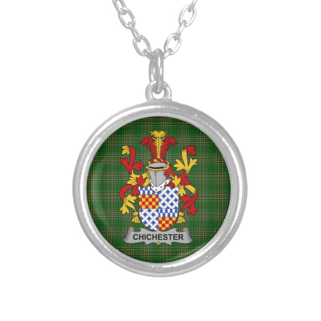 Irish Necklace Chichester Coat of Arms Family Cres (Front)