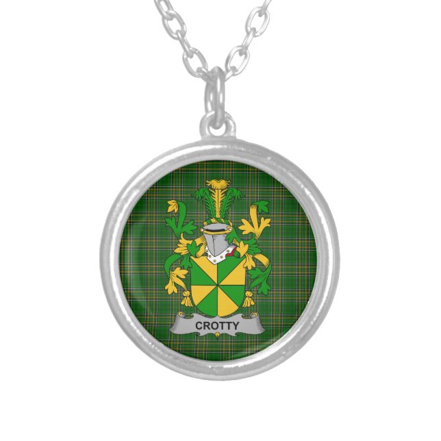 Irish Necklace Crotty or O_Crotty Coat of Arms Fam (Front)