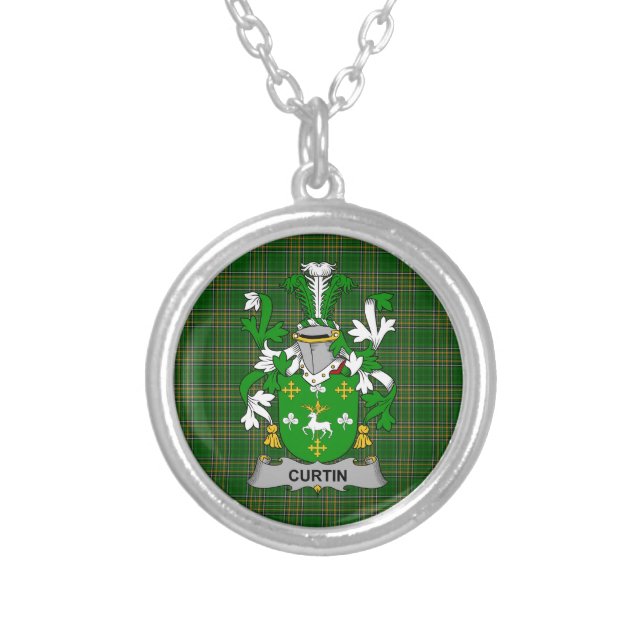 Irish Necklace Curtin or McCurtin Coat of Arms Fam (Front)