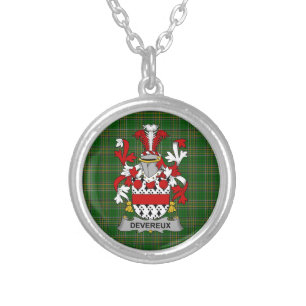 Irish Necklace Devereux Coat of Arms Family Crest