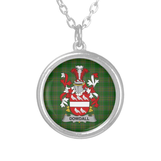 Irish Necklace Dowdall Coat of Arms Family Crest (Front)