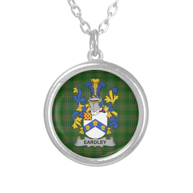 Irish Necklace Eardley Coat of Arms Family Crest (Front)