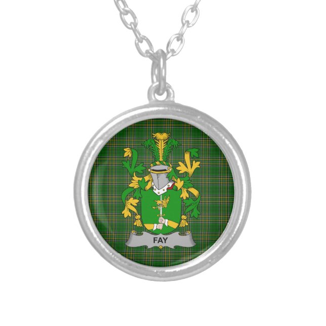 Irish Necklace Fay or O_Fee Coat of Arms Family Cr (Front)