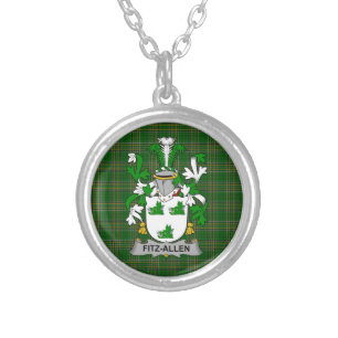Irish Necklace Fitz-Allen Coat of Arms Family Cres