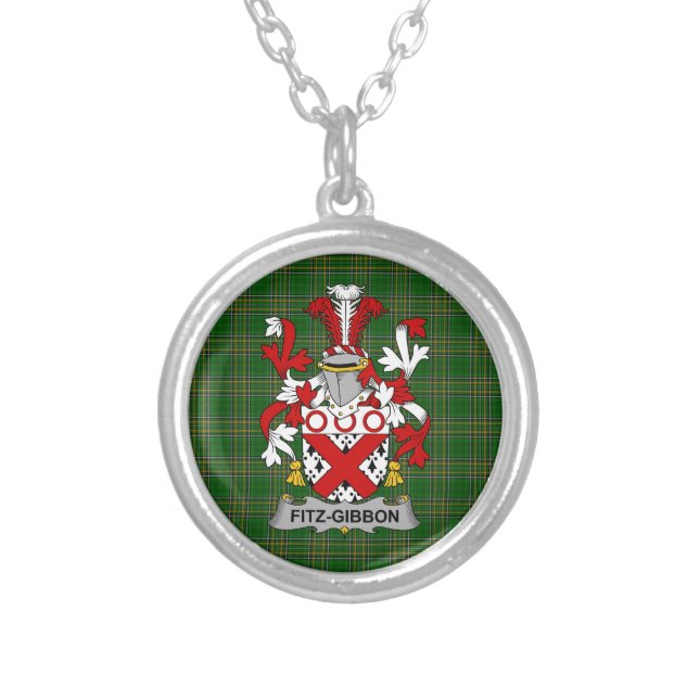 Irish Necklace Fitz-Gibbon Coat of Arms Family Cre (Front)