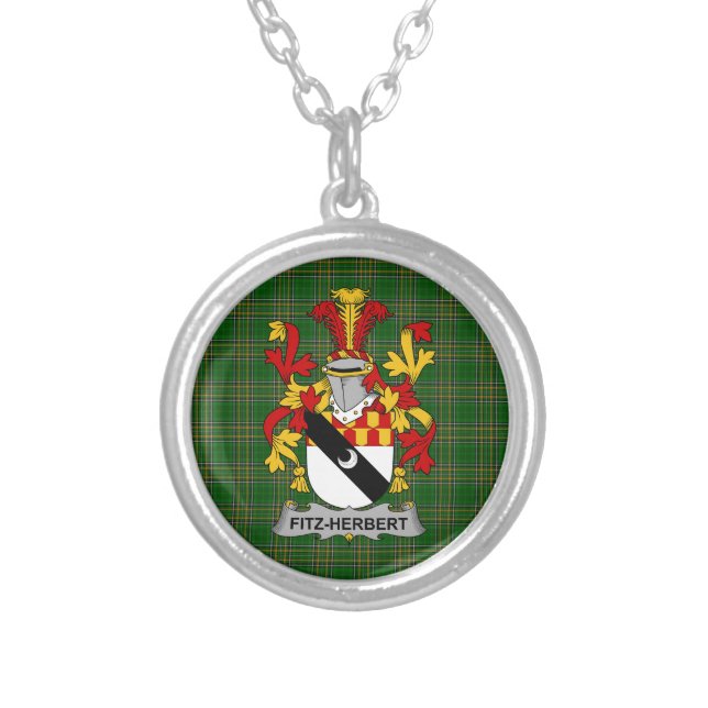 Irish Necklace Fitz-Herbert Coat of Arms Family Cr (Front)