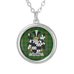 Irish Necklace Fitz-Rice Coat of Arms Family Crest