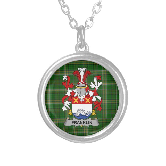 Irish Necklace Franklin Coat of Arms Family Crest (Front)