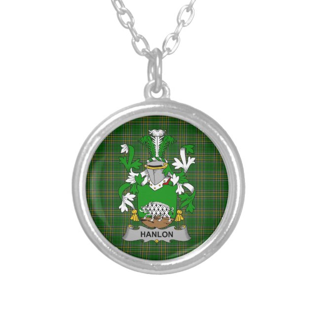 Irish Necklace Hanlon or O_Hanlon Coat of Arms Fam (Front)