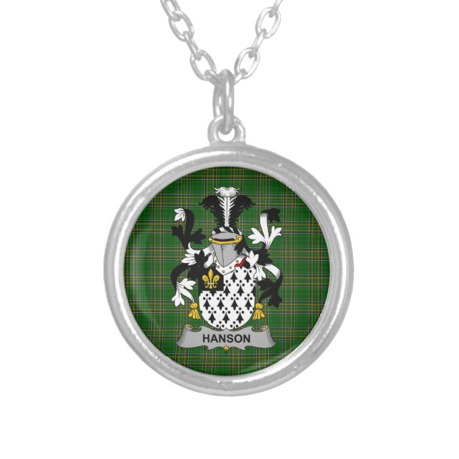 Irish Necklace Hanson or O_Hanson Coat of Arms Fam (Front)