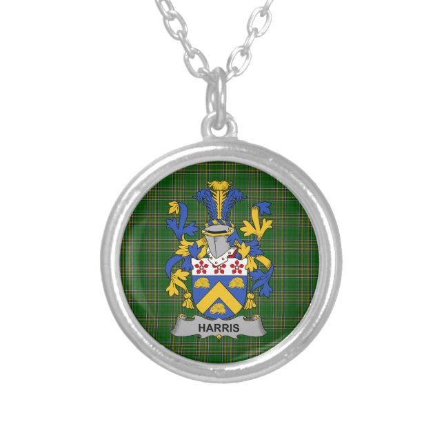 Irish Necklace Harris Coat of Arms Family Crest (Front)