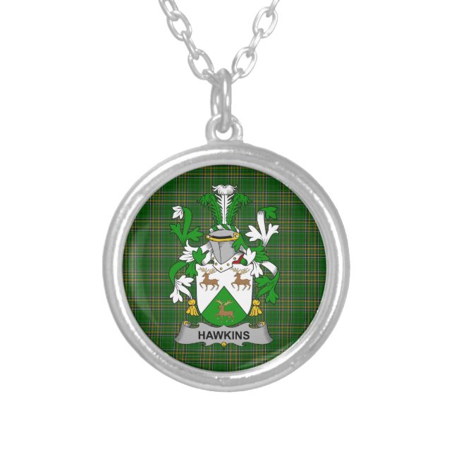 Irish Necklace Hawkins or Haughan Coat of Arms Fam (Front)