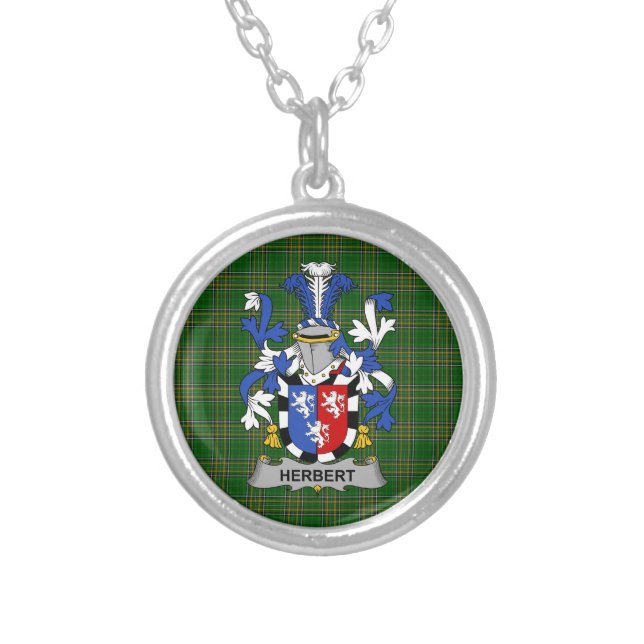 Irish Necklace Herbert Coat of Arms Family Crest (Front)