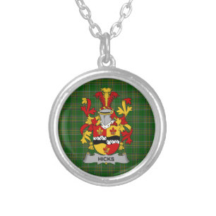 Irish Necklace Hicks Coat of Arms Family Crest