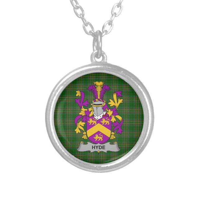 Irish Necklace Hyde Coat of Arms Family Crest (Front)